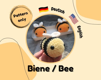 Instructions for crocheting, bee, amigurumi
