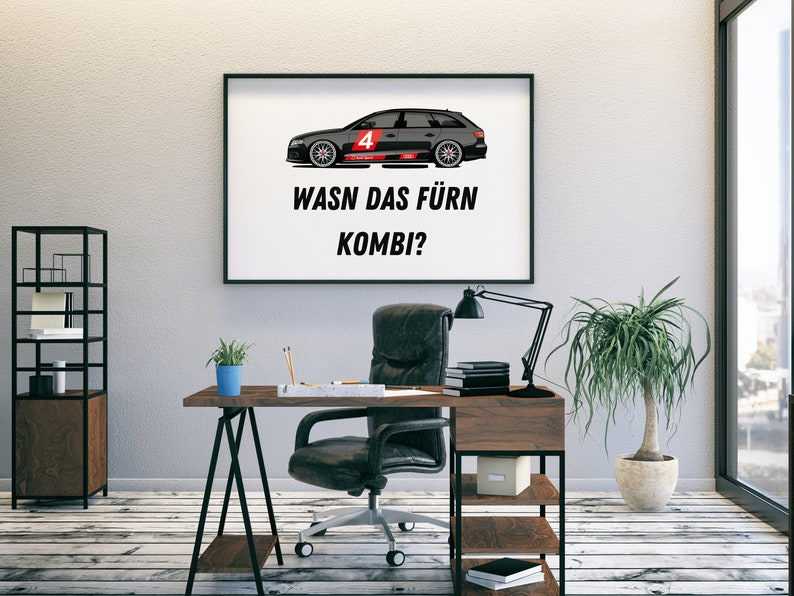 Audi A4 wasn Das Fürn Kombi Digital Poster Etsy