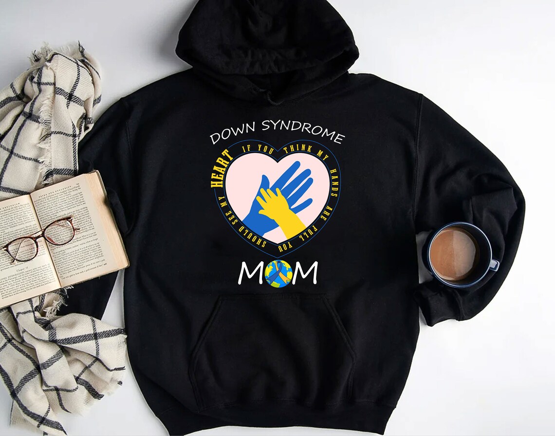 Down Syndrome Mom Shirt Yellow Blue Ribbon Gift for Down Etsy Canada