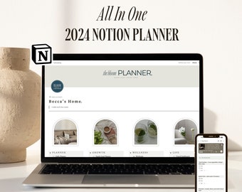 All In One 2024 Notion Planner | Ultimate life planner, Weekly planning, Habit Tracker, Goal Planning, Journal