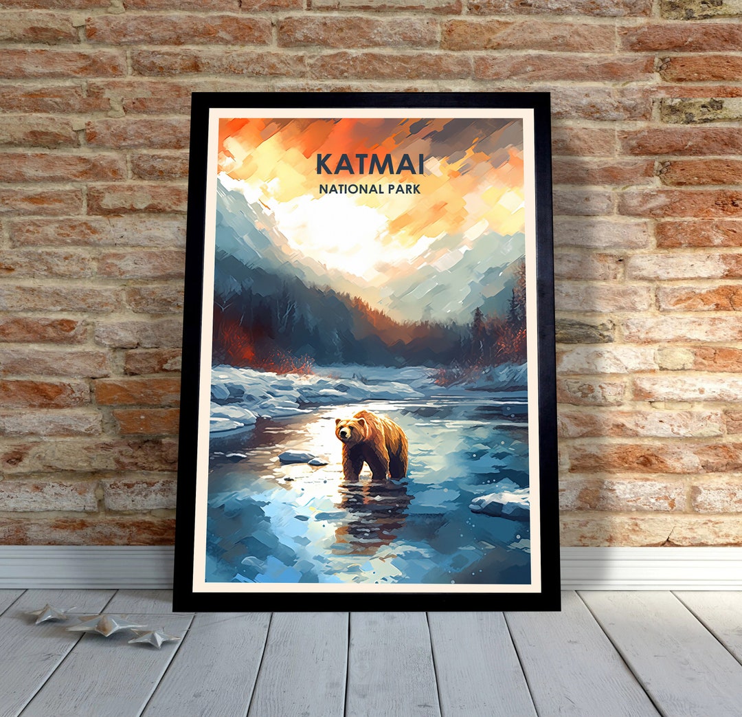 Katmai National Park Poster Katmai Poster Katmai Print Etsy