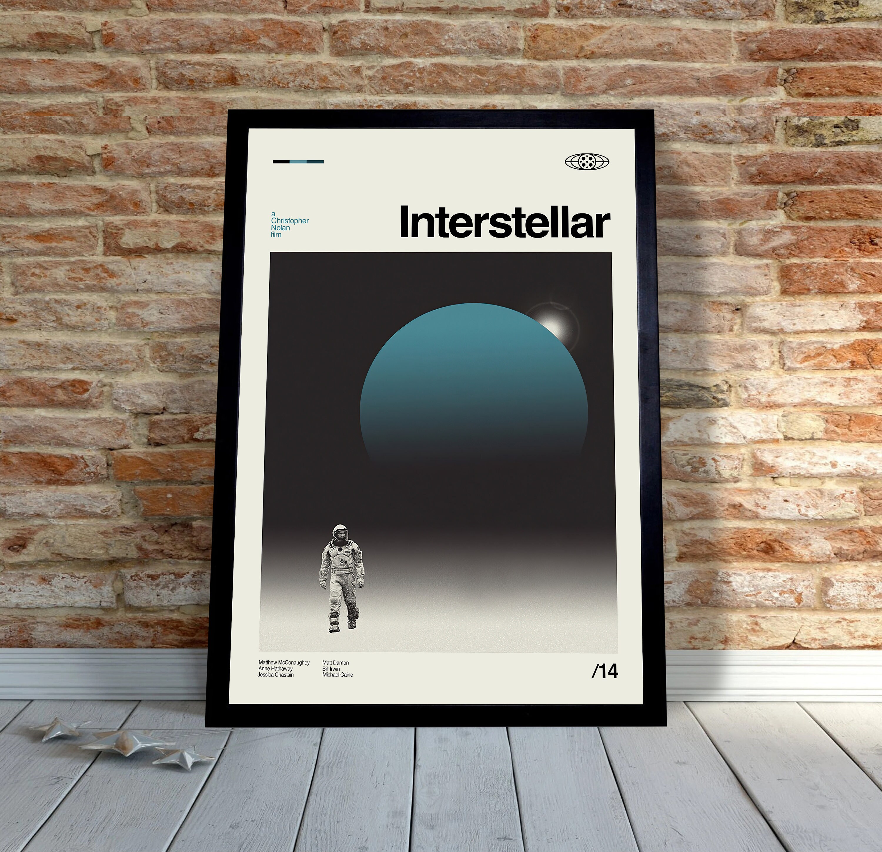 Discover Vintage Movie Poster - Minimalist Interstellar inspired Poster - Retro Movie Poster
