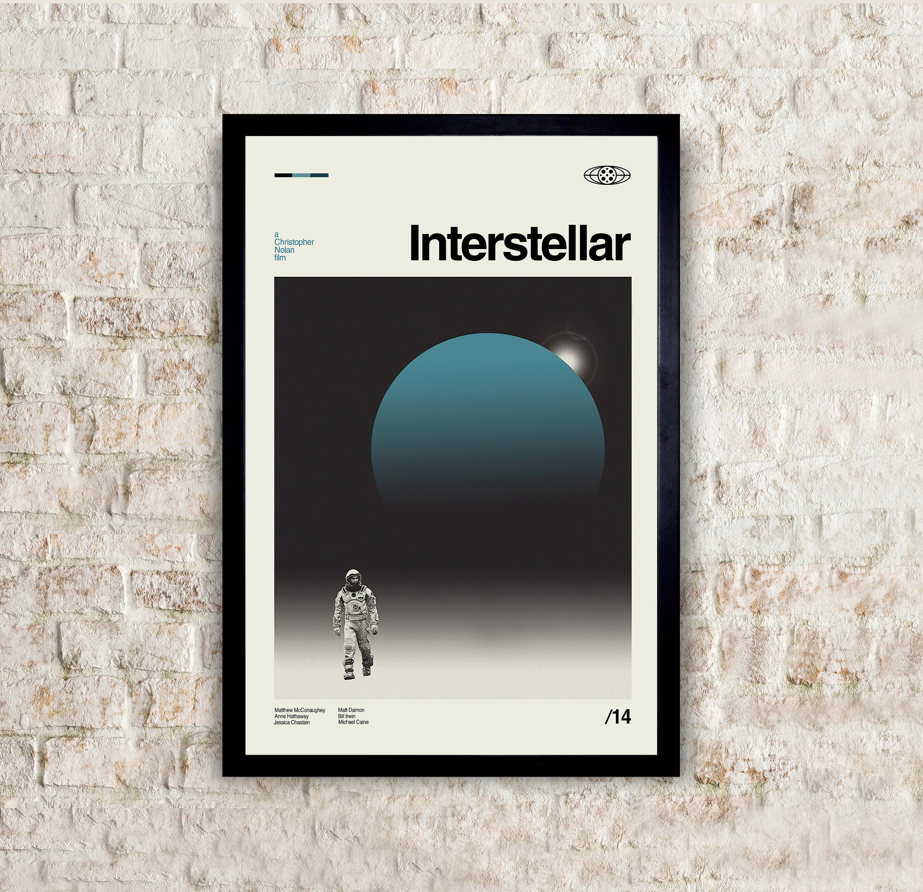 Discover Vintage Movie Poster - Minimalist Interstellar inspired Poster - Retro Movie Poster