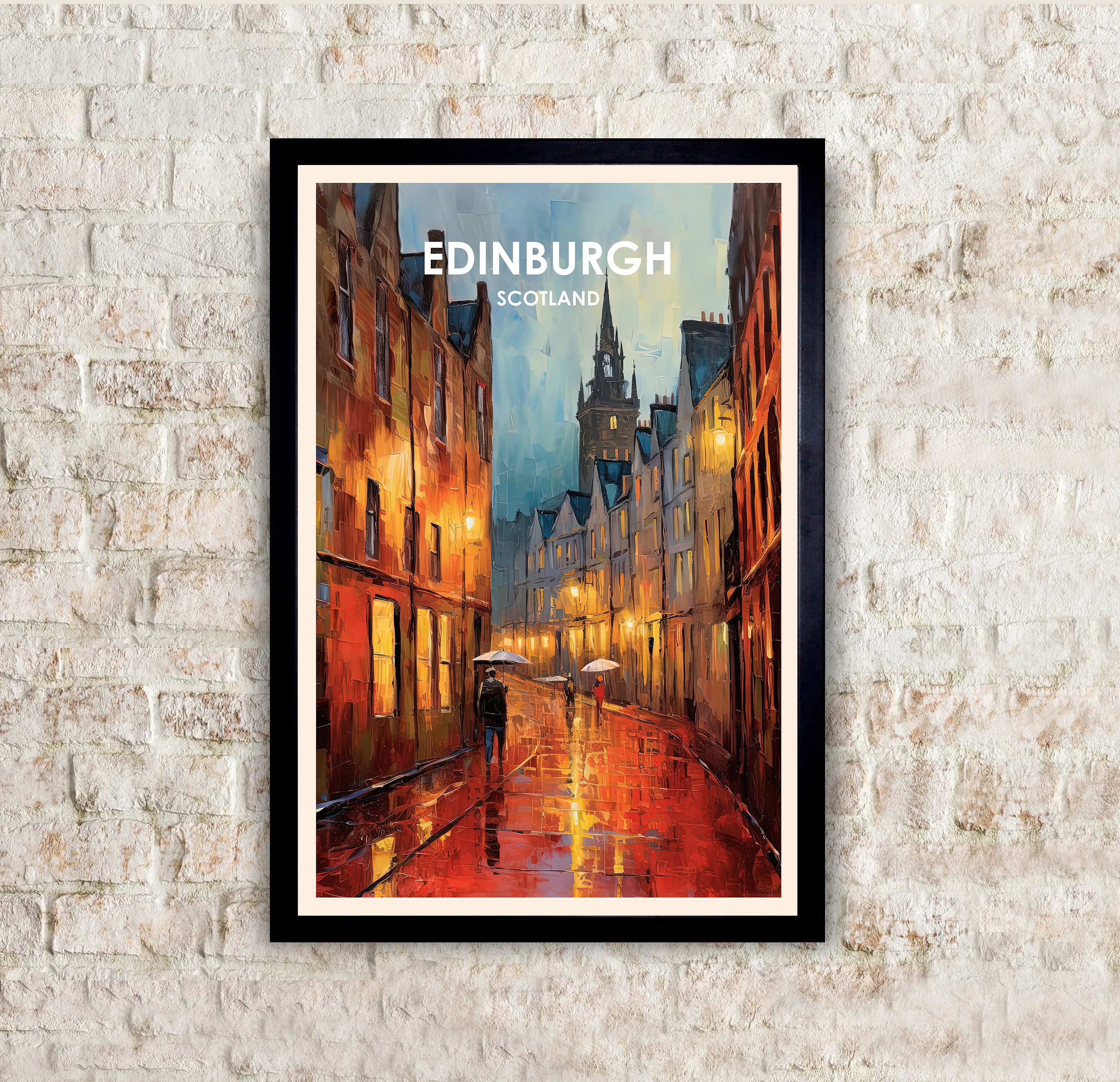 Edinburgh Poster Scotland Poster Edinburgh Print Edinburgh Etsy