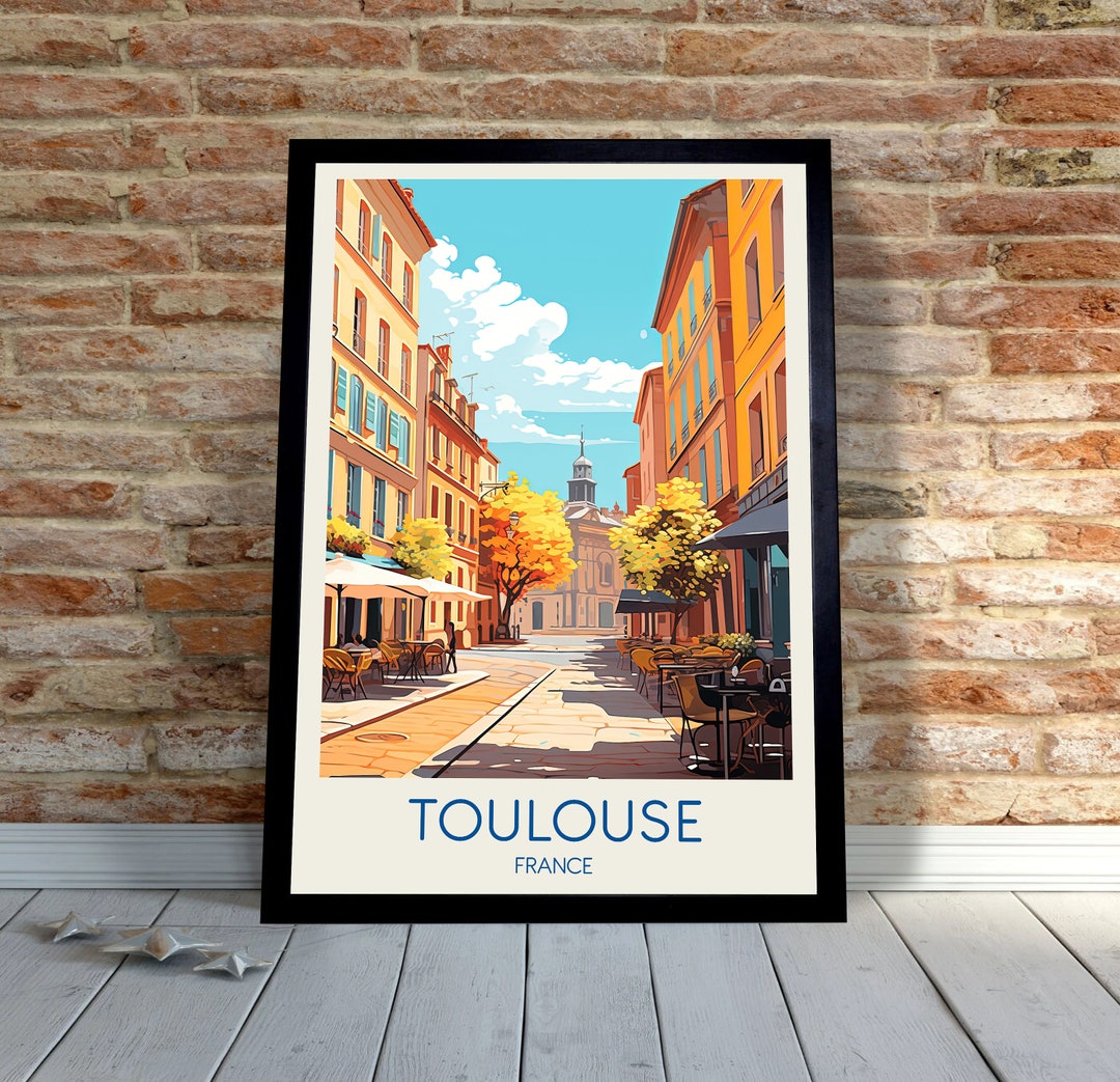 Toulouse Travel Poster Toulouse Poster Toulouse Art Etsy UK