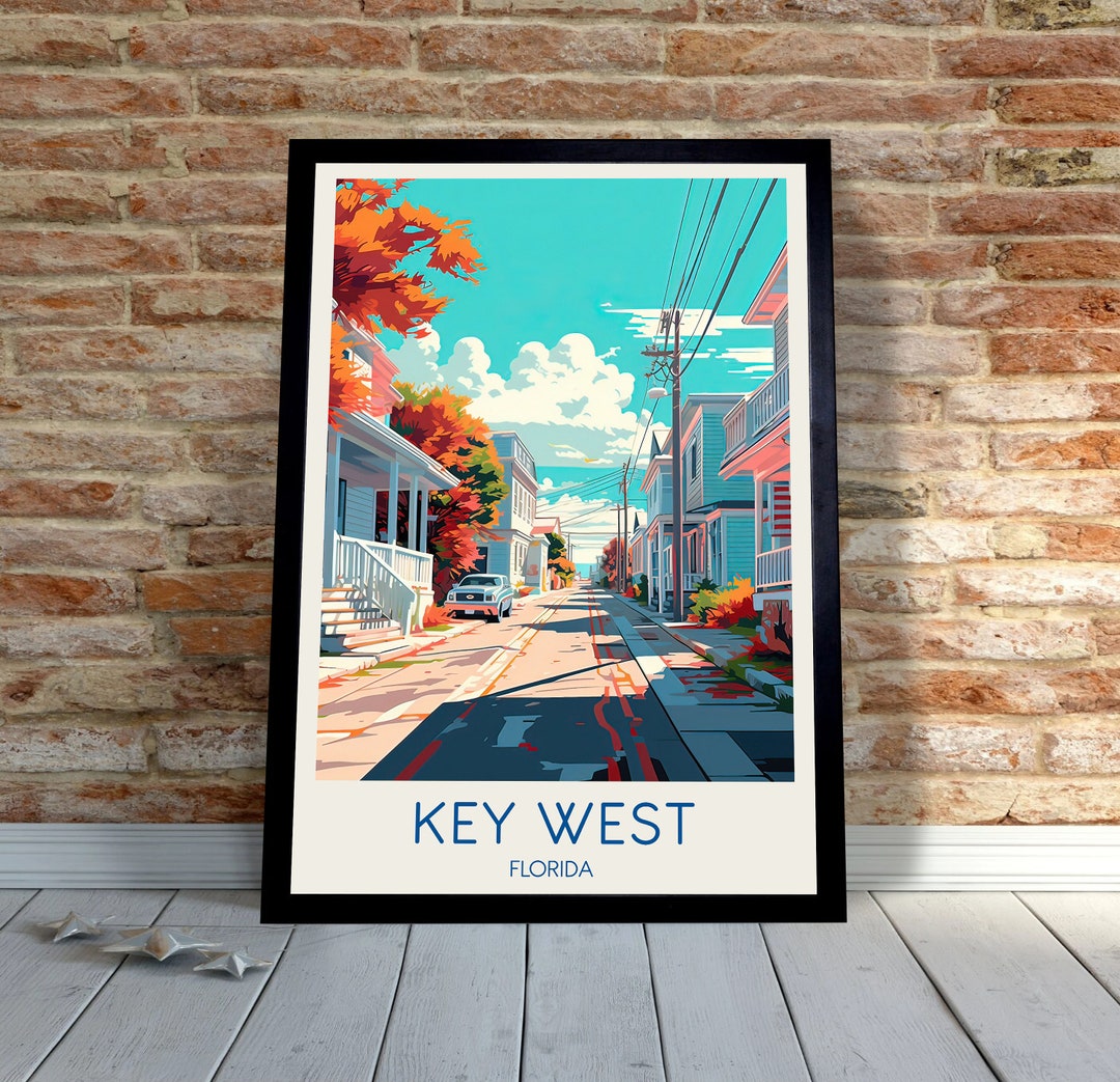 Key West Art Key West Travel Poster Key West Print Key West Etsy