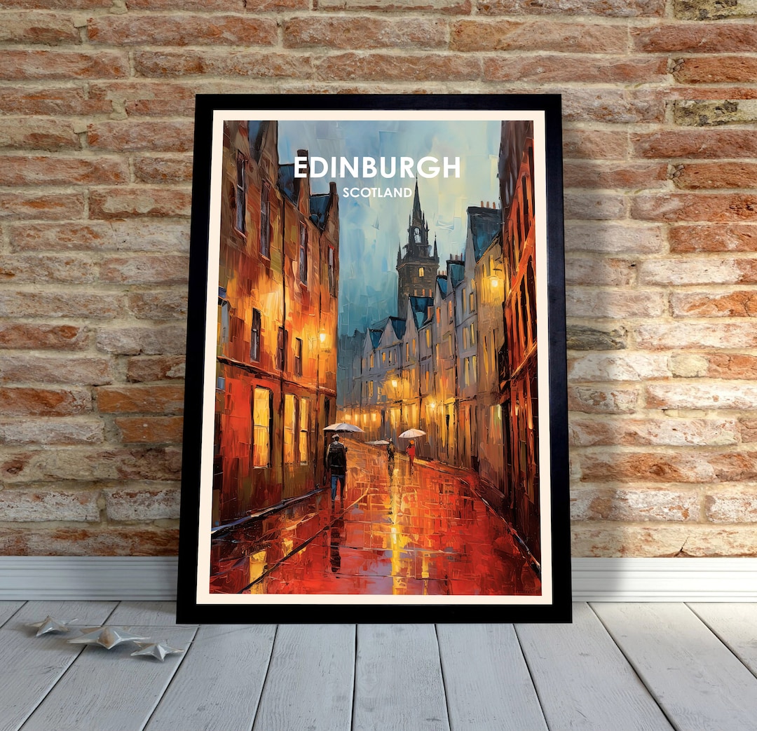 Edinburgh Poster Scotland Poster Edinburgh Print Edinburgh Etsy