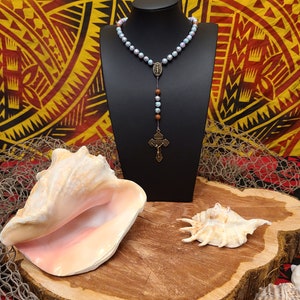 Beautiful hand made custom rosery prayer necklace