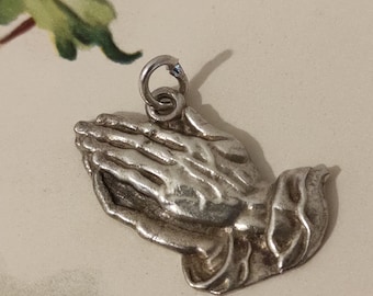 Vintage Praying Hands pendant.