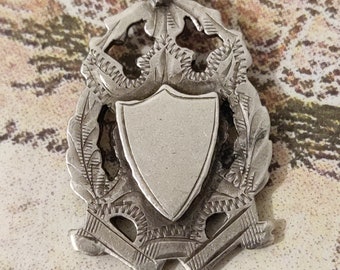 Antique Fob, Solid Silver. With blank Cartouche.