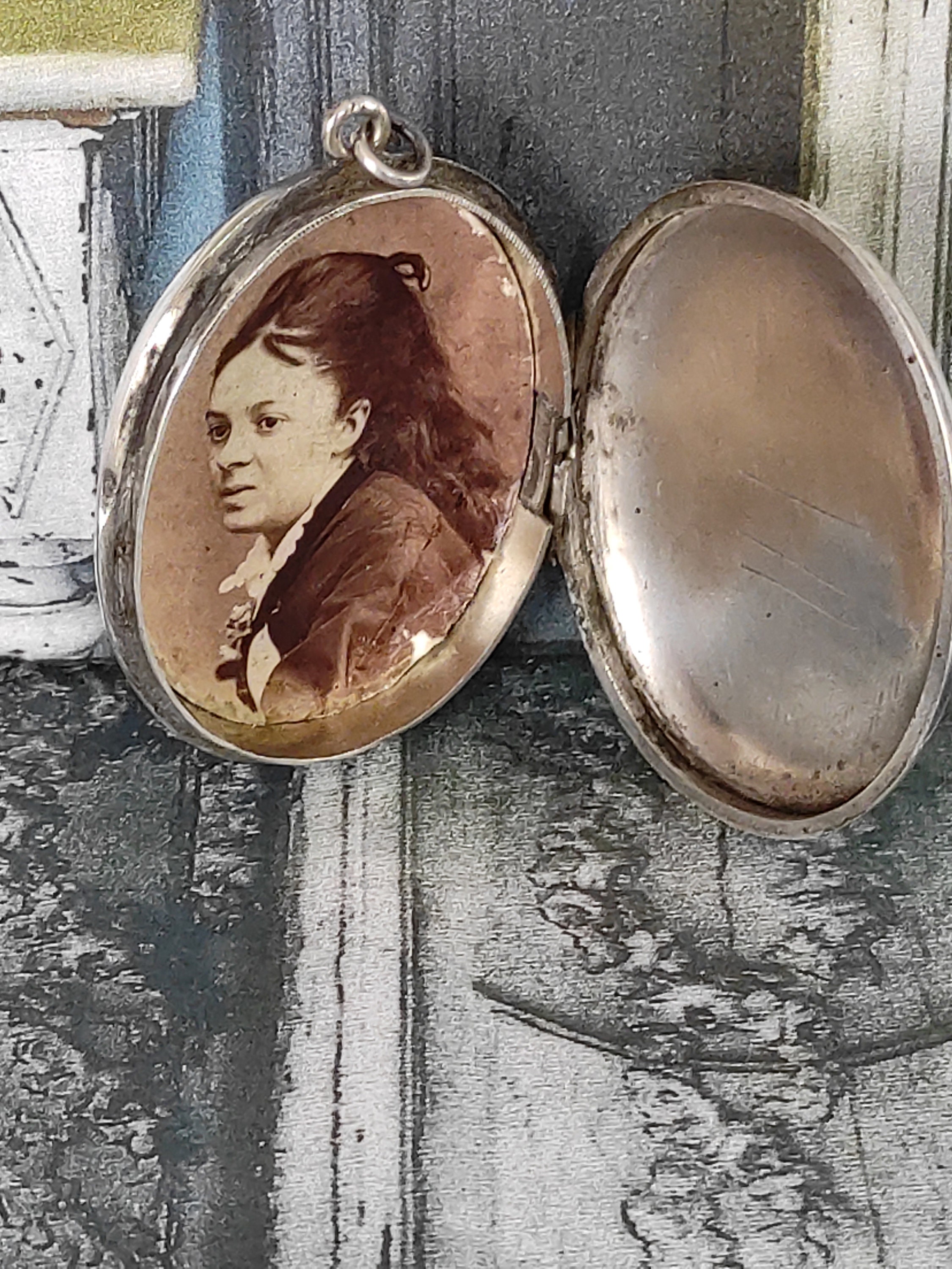 Victorian Silver Monogramed Overlay Large Locket. - Etsy