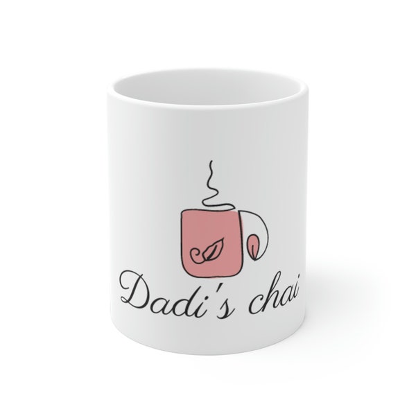 Dadi (grandmother) Ceramic chai or coffee mug (11oz). Grandmother gift