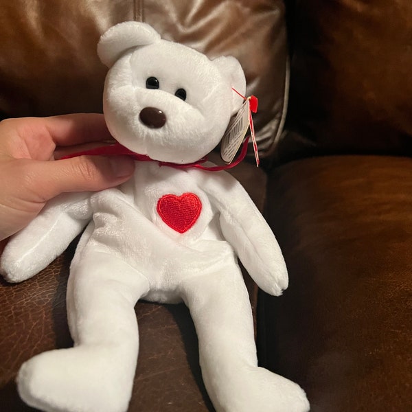 Rare Valentino Beanie Baby with Brown nose and tag errors