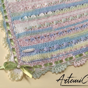Couverture arc-en-ciel - Couverture pour bébé au crochet