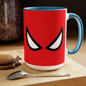 Tazze da caffè bicolore Spiderman Eyes da 15 once immagine 5