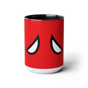 Tazze da caffè bicolore Spiderman Eyes da 15 once immagine 3