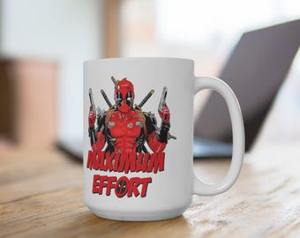 Taza "Máximo Esfuerzo" / Divertida taza de café para gamers, amantes de los cómics, cumpleaños, fans del anime, idea de regalo única