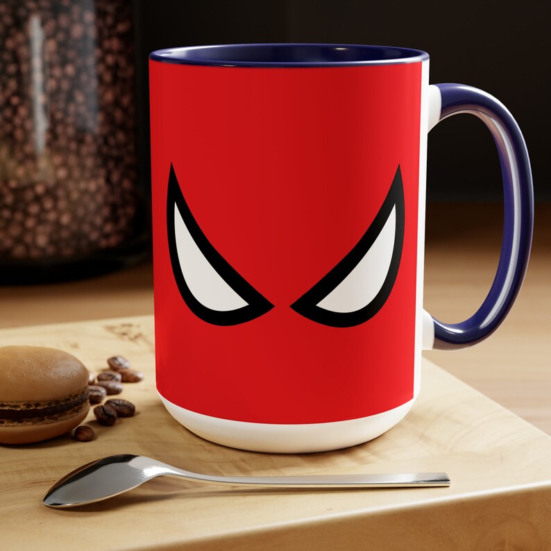 Tazze da caffè bicolore Spiderman Eyes da 15 once immagine 8