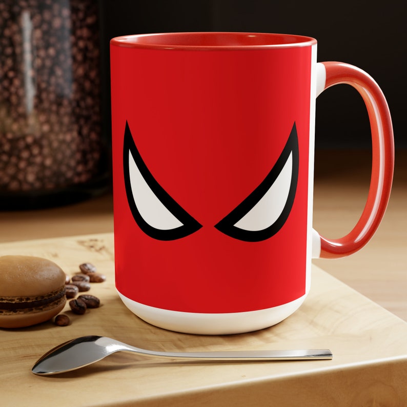 Tazze da caffè bicolore Spiderman Eyes da 15 once immagine 10