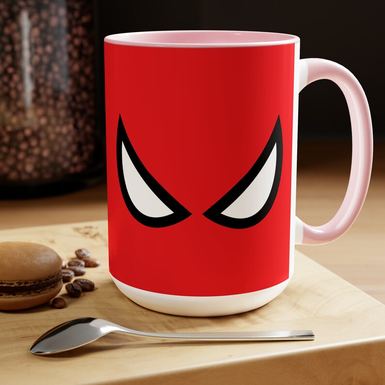 Tazze da caffè bicolore Spiderman Eyes da 15 once immagine 9