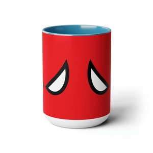 Tazze da caffè bicolore Spiderman Eyes da 15 once immagine 7