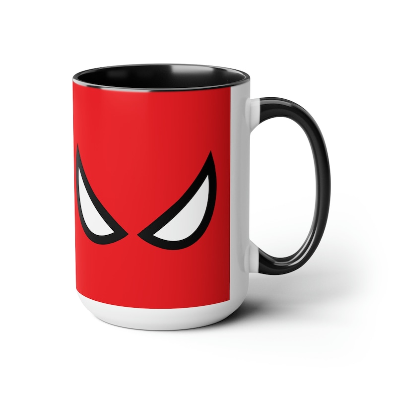 Tazze da caffè bicolore Spiderman Eyes da 15 once immagine 4