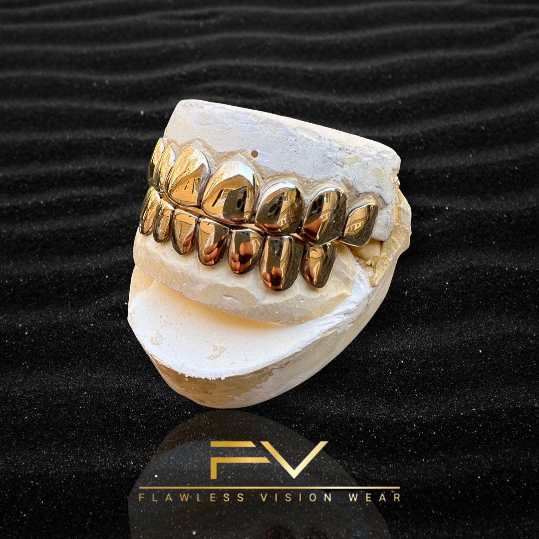 Real Solid Gold Grillz, Custom Gold Jewelry, Gold Teeth, Sterling