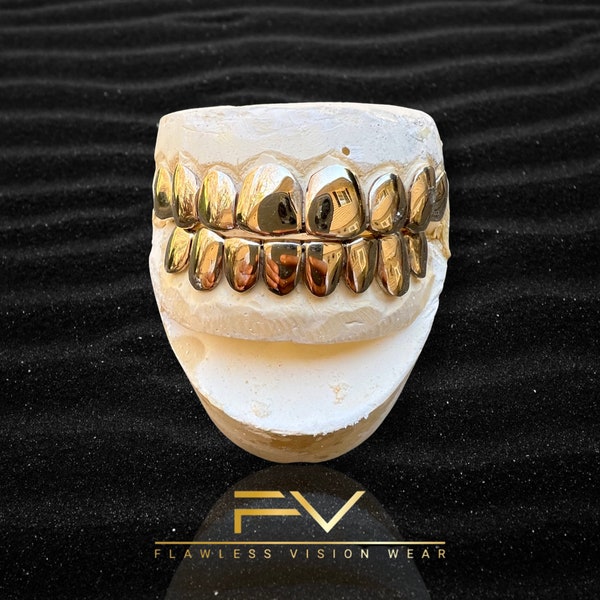 Real Solid Gold Grillz, Custom Gold Jewelry, Gold Teeth, Sterling Silver Custom Grillz, Real 925 Silver Grillz, Diamond Cut Custom Grillz