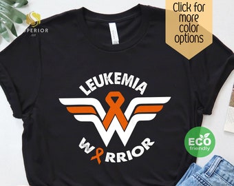 Leukemia Warrior Shirt, Leukemia Awareness Shirt, Leukemia Support Gift, Orange Ribbon Shirt