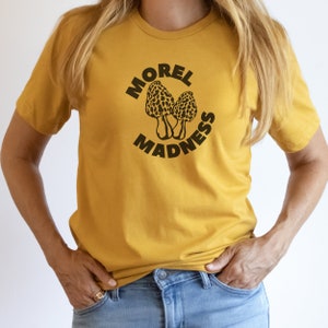 Morchel Pilz Tshirt, Pilz Shirt, Pilz T Shirt, Morchel Madness Jagd Pilze Shirt für Männer & Frauen, Geschenk für Pilzliebhaber