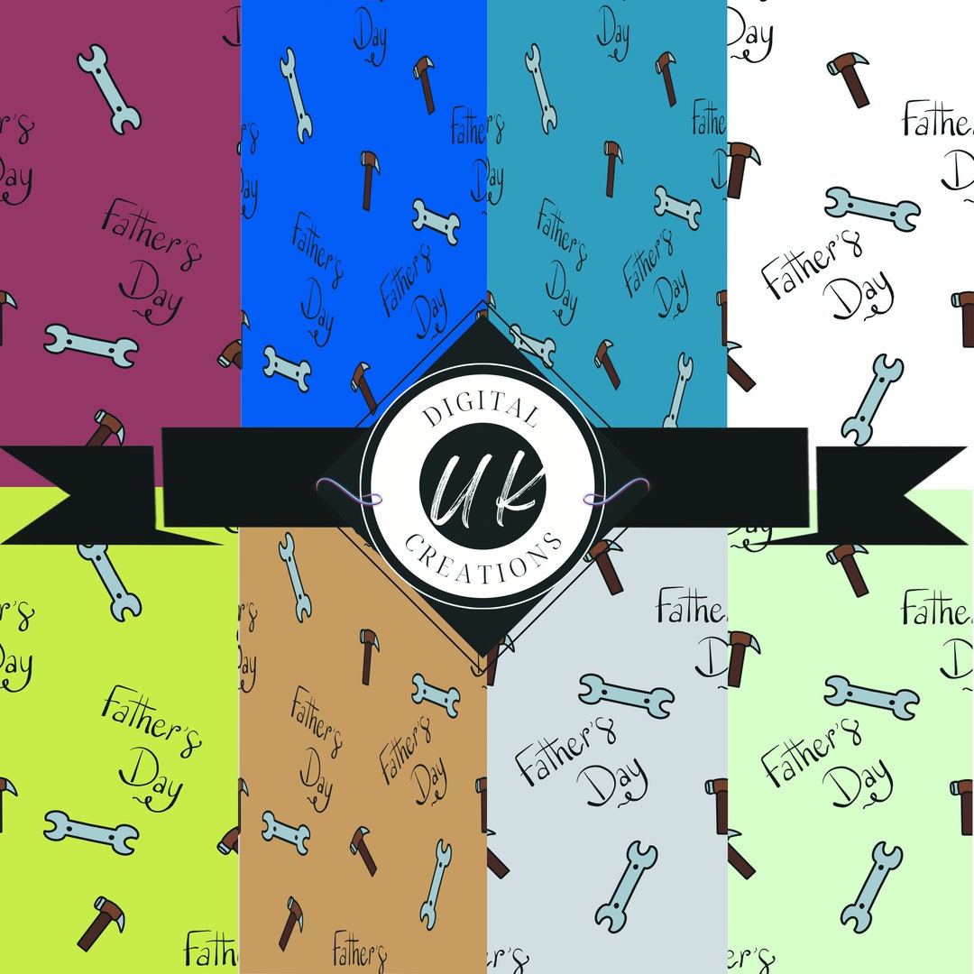 Digital Seamless Pattern Fathers Day Tools - Etsy