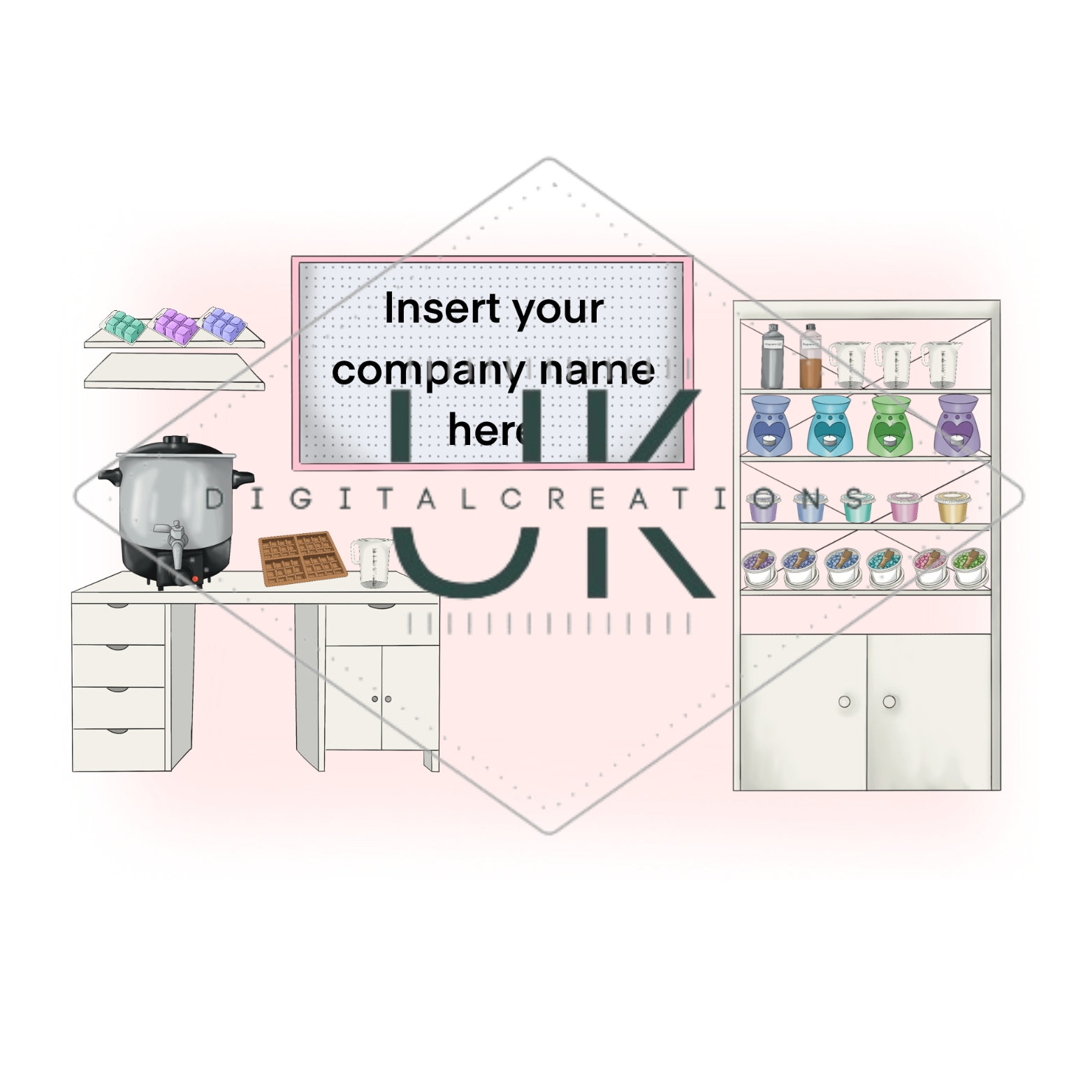 Wax Melt Business Logo, Clipart, Png, Download Customise Etsy UK