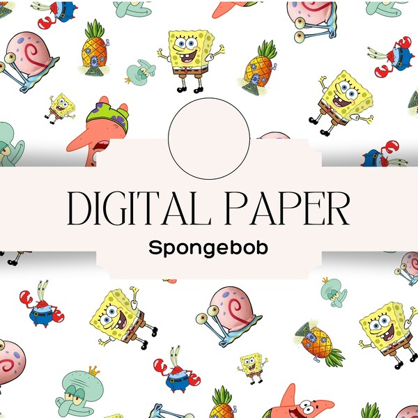 Sponge bob seamless digital paper