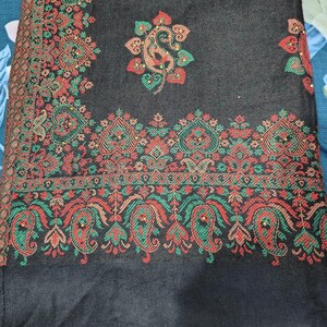 Black Embroidery Scarf,Unisex Scarf,Bohemian Scarf Festival Pashmina,Pashmina Shawl Floral Pashmina,Shawls and Wraps,Wrap Shawl,Head Hijab
