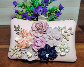 Clutch Bag For Women Wedding Gift Bag Wedding Purse Bridal Bag Evening Bag for Women Flower Wedding Evening Clutch Purse Bride Floral Clutch