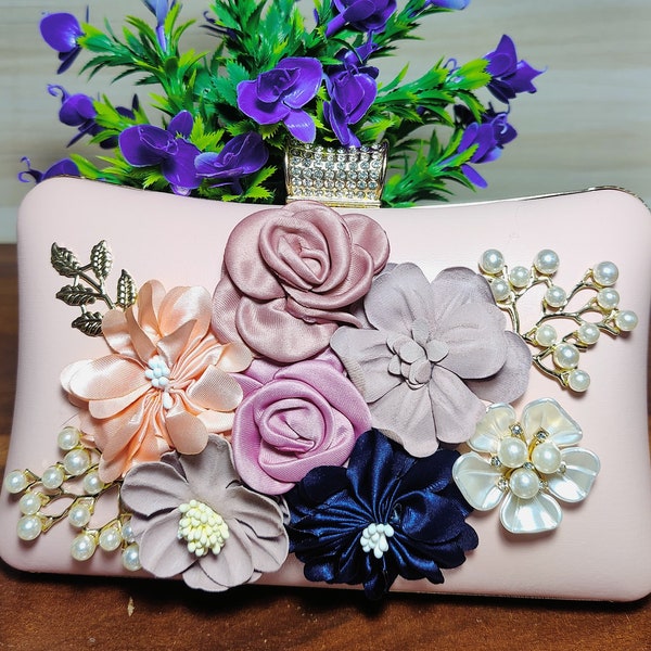 Clutch Bag For Women Wedding Gift Bag Wedding Purse Bridal Bag Evening Bag for Women Flower Wedding Evening Clutch Purse Bride Floral Clutch