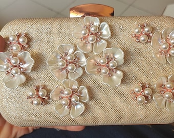 Clutch Bag For Women Wedding Gift Bag Wedding Purse Bridal Bag Evening Bag for Women Flower Wedding Evening Clutch Purse Bride Floral Clutch