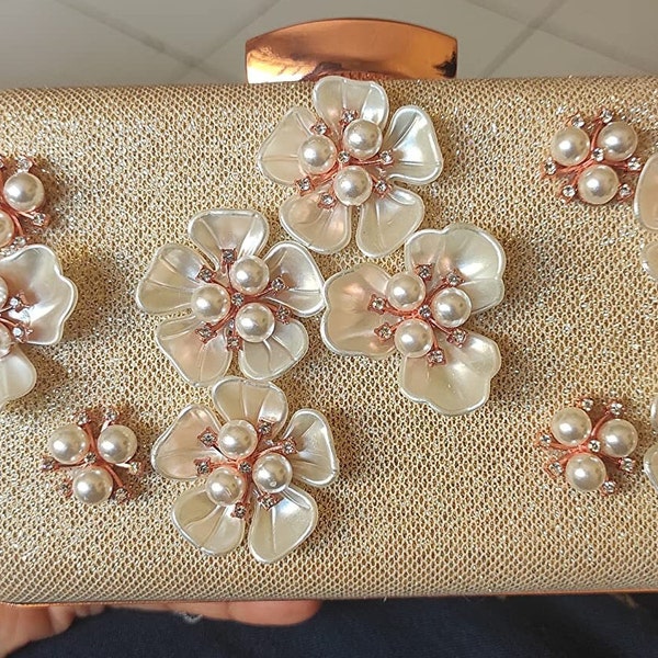 Clutch Bag For Women Wedding Gift Bag Wedding Purse Bridal Bag Evening Bag for Women Flower Wedding Evening Clutch Purse Bride Floral Clutch