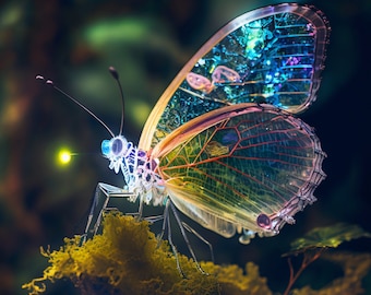 Beautiful crystal butterfly