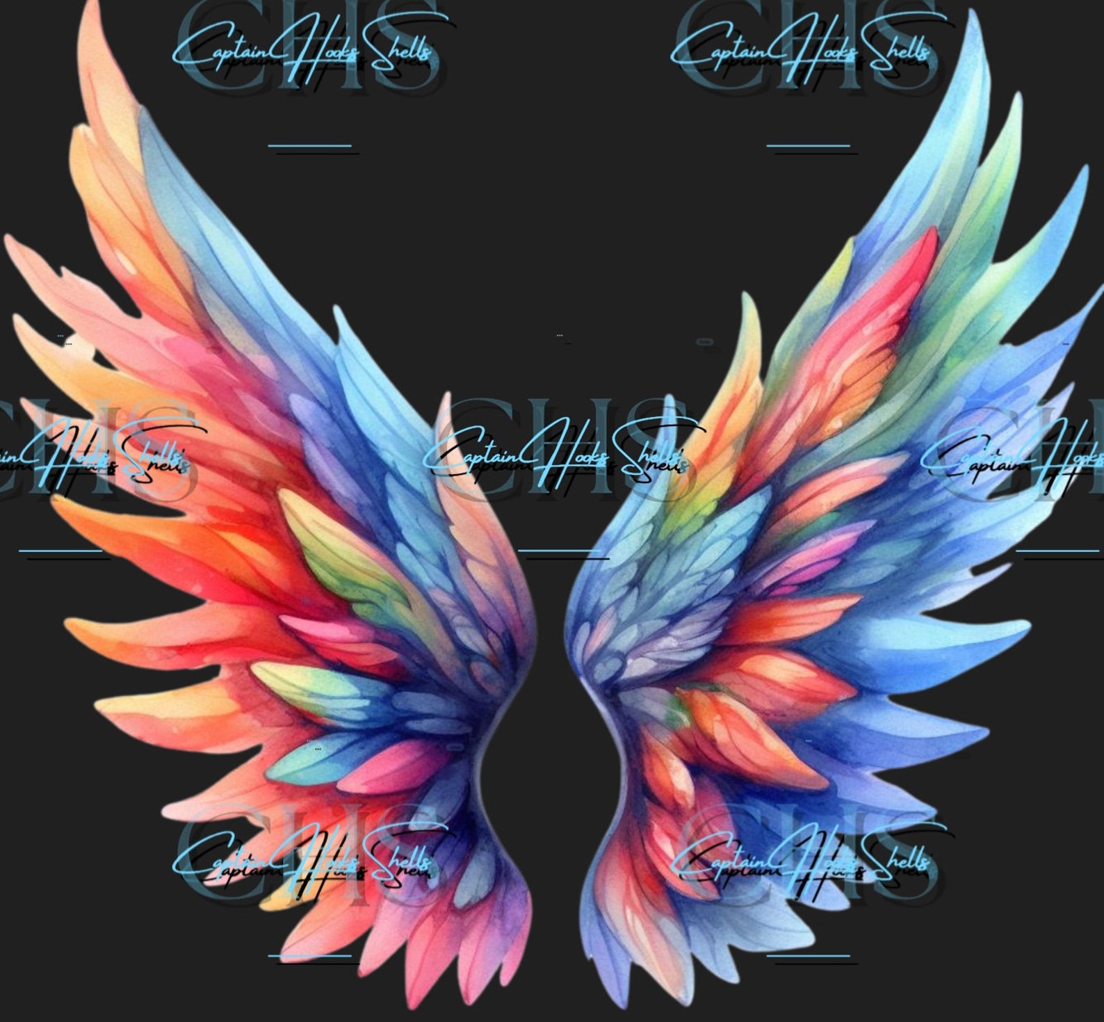 Digital Download ANGEL WINGS RAINBOW Set of 5 Customs Available Easy ...