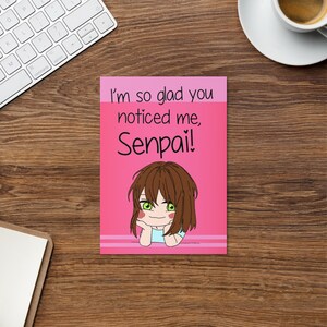 Senpai Love Valentines Card