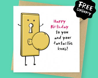 Fantastic Knob Birthday card for him // rude birthday gift for boyfriend, fiancé, husband or partner