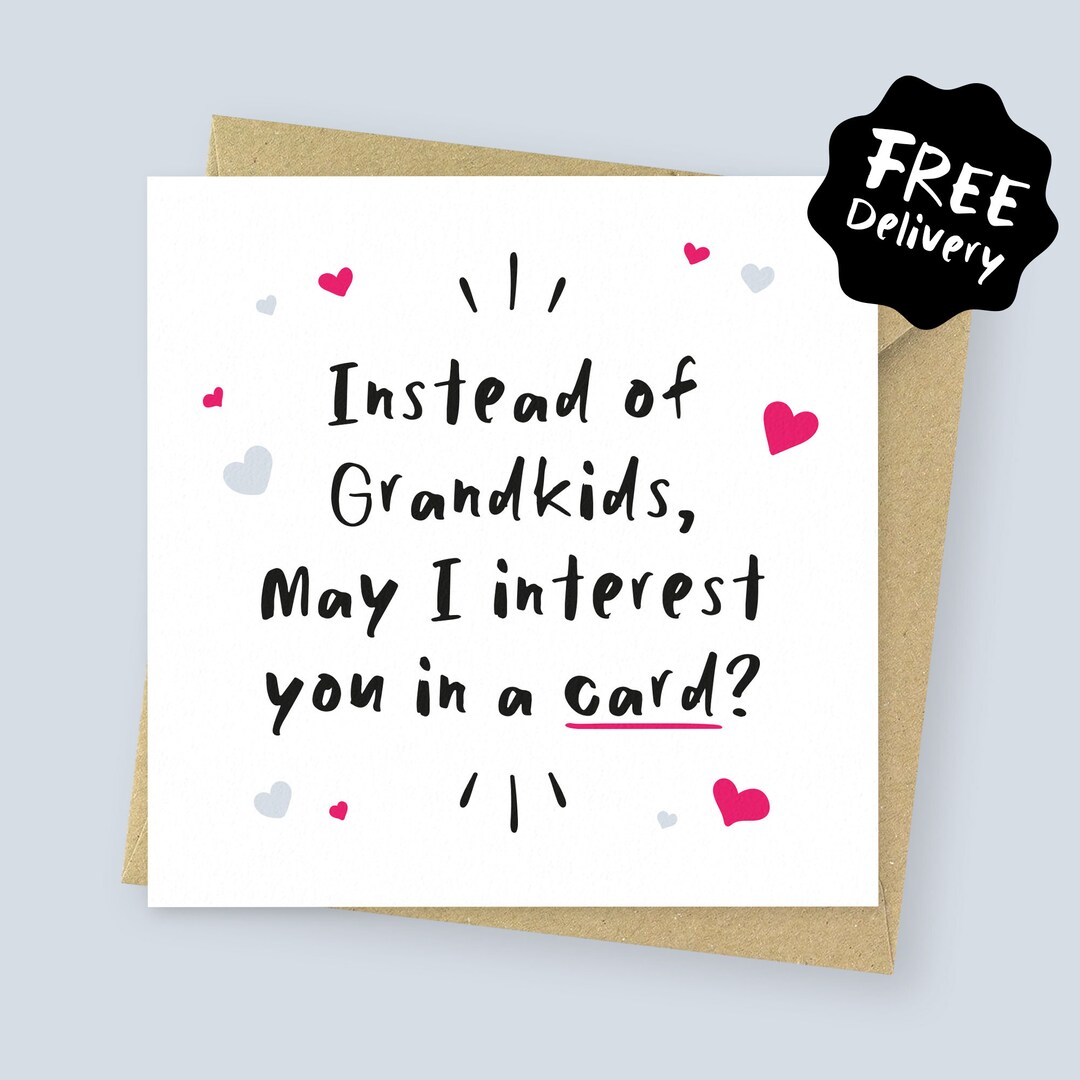 Instead of Grandkids Funny Mother's Day Card for Mum // Funny Card for ...