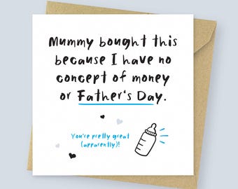 Father’s Day Card // From the Baby // Mummy Bought This Card // Funny First Father’s Day Card // New Dad Card