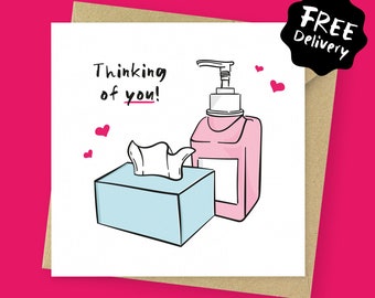 Thinking of you rude Valentines card for her // Birthday card // funny Anniversary card for girlfriend, for fiancé, for wife or for partner