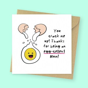 You crack me up funny Mother's Day card for mum // Cute Birthday card for mum No, leave blank