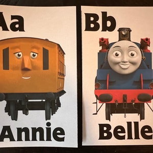 Cartões flash do alfabeto A-Z de Thomas e amigos, Thomas o trem, Thomas a locomotiva tanque, cartões a-z, cartões do alfabeto, Thomas o tanque
