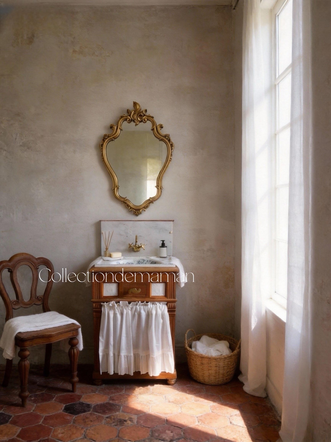 Antique French Washstand With Marble Top and Porcelain Basin - Etsy