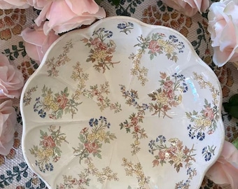 Rare Antique Jug and Basin by Sarreguemines Louis XV, Transferware