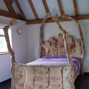 Log bed hot sale headboard